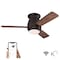 Westinghouse Ceiling Fan In/Ot 44In Halley WIFI DmLED BkBr Rvr 3Bl DCh/Mhg Op Fr Glass 74004B00 - alternate 4